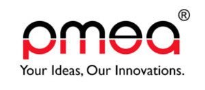 a black and red logo